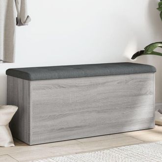 vidaXL Vidaxl - Panca Portaoggetti Grigio Sonoma 102x42x45 cm Legno Multistrato