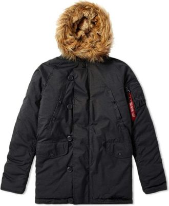 Alpha Industries Jassen - Heren - Winterjassen - Zwart - S - Nylon - Jassen