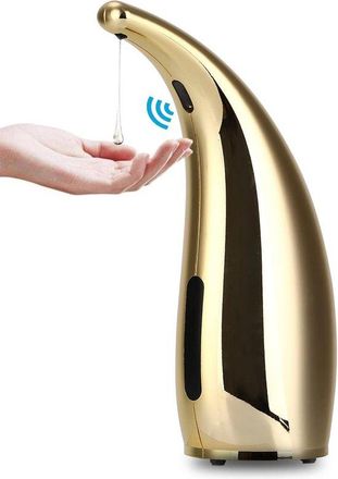 OEM Dispensador Autom&aacute;tico De Jab&oacute;n, 4 Niveles Ajustables, Sin Contacto, Sensor Infrarrojo, Resistente Al Agua, 300 Ml, Dorado Para Cocina Y Ba&ntilde;o