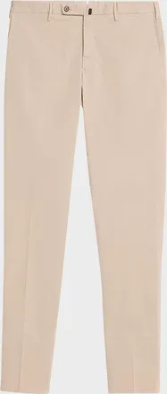 Incotex Men & apos;s Pressed-Crease Cotton Trousers