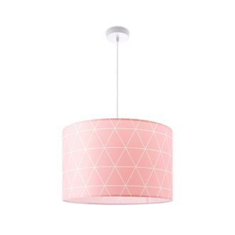 Paco Home L&aacute;mpara De Techo Pantalla Tela De Suspensi&oacute;n E27 Colgante Dormitorio Redonda L&aacute;mpara Colgante - Blanco, Dise&ntilde;o 11 (&oslash;45,5 Cm) - Paco Home