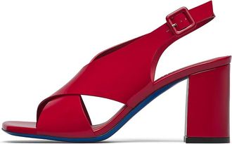 Loriblu Donkerrode lakleren sandalen - Dames - Sandalen met hakken - Rood - 35 EU - Leer - Schoenen