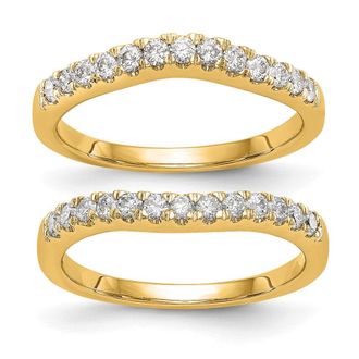Diamond2Deal 14k Gold Lab Grown Diamond Wedding Band Ring 0.63Ct Clarity- VS Color- G-H