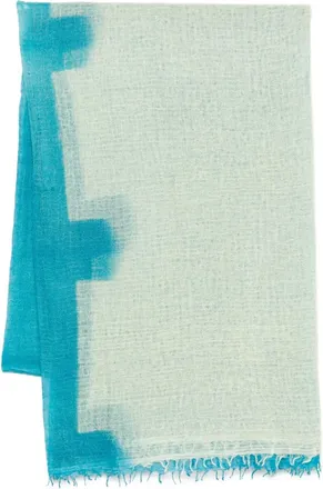 Suzusan tie-dye fringed scarf - Neutrals
