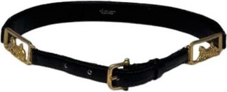 Celine Pre-owned Vintage Carriage Logo Belt - Dames - Vintage Accessoires - Zwart - ONE Size - Vintage