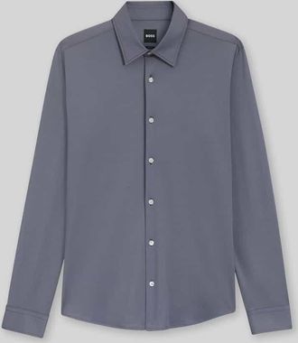 HUGO BOSS Slim Fit Businesshemd mit Kentkragen Modell ROAN in Marine, Gr&ouml;&szlig;e XXXL