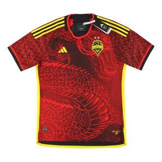 adidas Seattle Sounders FC 23/24 Authentic Away Asia Sizing Red HI1837