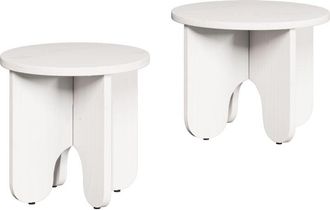 vidaXL Coffee Table 2 pcs White Solid Pine wood vidaXL