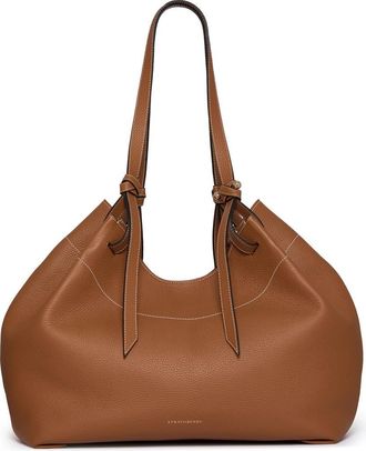 Strathberry Barra Leather Tote in Tan at Nordstrom