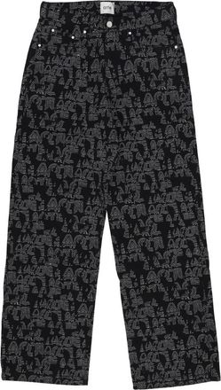 Arte Allover Logo Pant - Heren - Straight fit broeken - Zwart - W36 - Katoen - Broeken