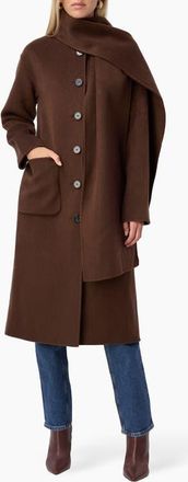 Cami NYC Winfred Wool & Cashmere Scarf Coat in Sable at Nordstrom, Size Xx-Small