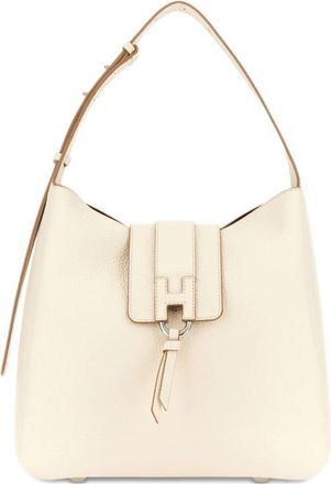 Hogan Trend Hobo Bag - Dames - Schoudertassen - Beige - ONE Size - Leer - Tassen