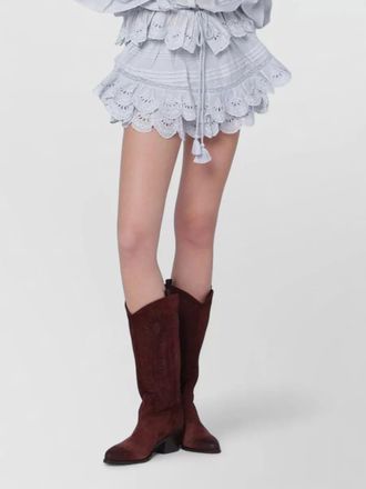 Isabel Marant lace puria shorts eyelet layered ruffled hem