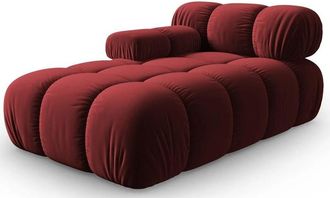 MICADONI Modulare Chaiselongue Bellis mit Armlehne links - Samtbezug