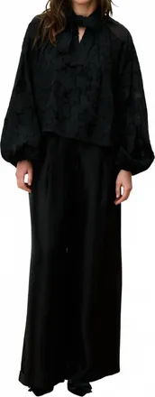 FRNCH Estefan Loose-Fit Blouse In Noir Black