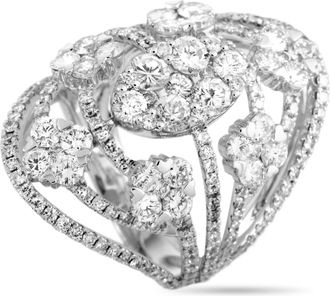 Luxury Bazaar 18K White Gold 3.85 ct Diamond Ring