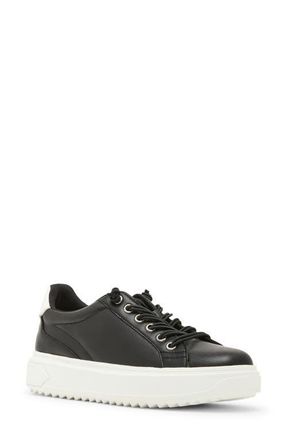 Blondo Greer Waterproof Sneaker in Black Leather at Nordstrom, Size 6.5