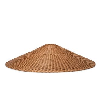 Ferm Living Dou Rattan Lampenschirm, &Oslash; 90 cm, natur