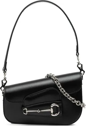 Gucci Borsa a tracolla Horsebit 1955 mini asimmetrica in pelle 2016-2025 - Marrone