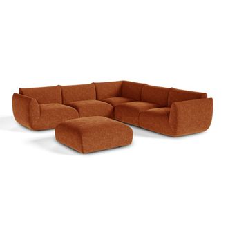 Sia Home Sof&aacute; panor&aacute;mico modular de terciopelo chenilla