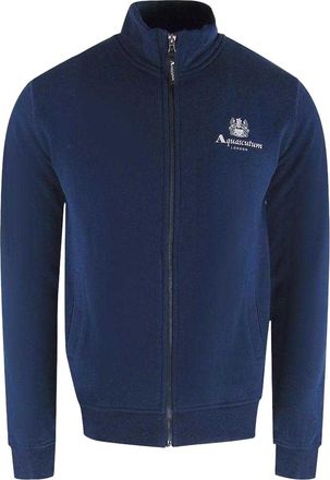 Aquascutum Heren Fleece Full Zip Active Sweatshirt (Marine)