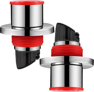 OEM Tapa De Sellado Para Tubo De Desag&uuml;e - 2 Unidades, Color Plata Brillante