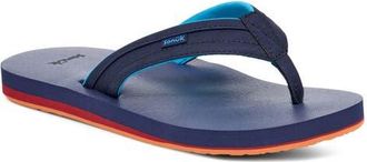 Sanuk Ziggy Water Friendly Flip Flop in Navy Blue/Red at Nordstrom, Size 13