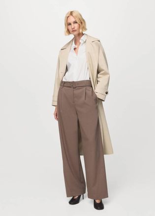 Mango Camicia dritta misto cotone e lyocell bianco sporco - Donna - XXS - MANGO