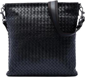 Bottega Veneta Vintage, unisex, Zwart, ONE Size, Leer, Pre-owned Woven Crossbody Bag