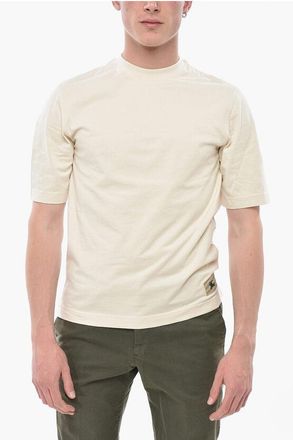 Burberry Crewneck Cotton T-Shirt in Solid Color size S