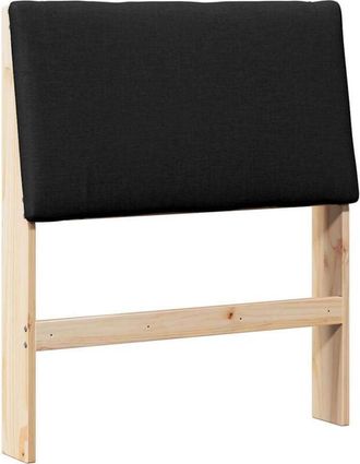 vidaXL Upholstered Headboard Black 75 cm Solid Pine Wood vidaXL
