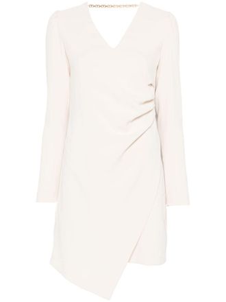 Twin-Set Oval T-chain mini dress - Neutrals