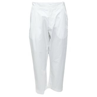 Marni Cotton Pleated Front High Waist Cropped Pants