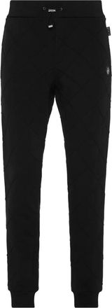 Philipp Plein Pantaloni con lavorazione in rilievo - Nero