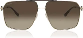 Ferragamo SF 238S 717 Mens Sunglasses Gold Size 62