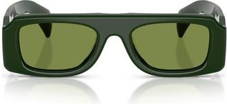 Oliver Peoples 52mm Jil Sander Edition 4 Irregular Sunglasses in Dark Green /Green C at Nordstrom