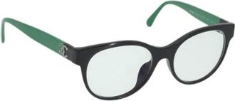 Chanel Pre-owned Accessories, female, Green, Size: ONE SIZE Pre-owned Vintage Prescription Glasses