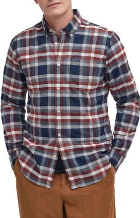 Barbour Bownmont Plaid Button-Down Shirt in Fired Brick at Nordstrom Rack, Size Large