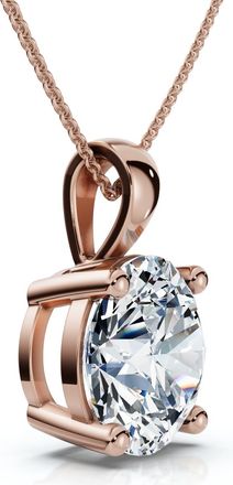 Pompeii3 Certified 2.30Ct Diamond Solitaire Pendant 14k Gold 18 Necklace Lab Grown