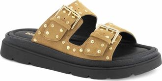 Andrea Womens Two Straps Sandals In Honey