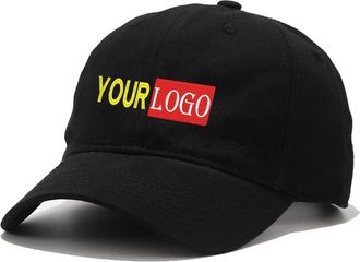 Generic Personalised Soft Baseball Caps for Men Women UK Custom Embroidered Hat with Your Logo Text Name Customised Gifts for Him Her Black