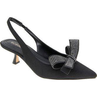 BCBGeneration Kasti Slingback Pointed Toe Kitten Heel Pump in Black at Nordstrom Rack, Size 6.5