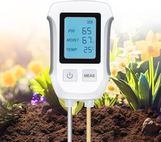 OEM Medidor De Suelo 3 En 1, Medidor De Temperatura Y Ph Para Plantas, Sensor De Higr&oacute;metro, Con Pantalla Lcd Retroiluminada Para Jard&iacute;n, C&eacute;sped, Granja, 