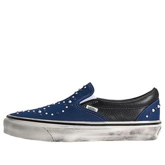 Vans Premium Classic Slip-On Pearlized Indigo Blue Black VN000D9PIND