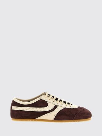 Dries Van Noten Bicolour Low-Top Sneakers in Smooth and Suede Leather