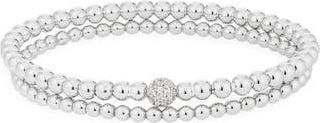 Nadri Set of 2 Fireball Bracelets in Rhodium at Nordstrom Rack