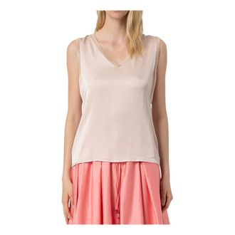 Fracomina Sleeveless Top Gemaakt van Viscose - Dames - Tops zonder mouwen - Roze - XL - Tops