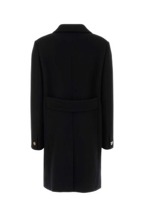 Gucci Womens Black Wool Coat Blackblackblack Cappotti