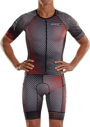 Zoot Men Triathlon Aero Jersey Design Stoke with Sleeves, Reflective Details and Vento-Mesh Textiles for Breathability and Compression