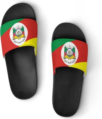 Generic Flag of Rio Grande Do Sul State in Brazil Unisex Beach Slippers & Pool Slides Anti-Slip House Shoes for Home Outdoor